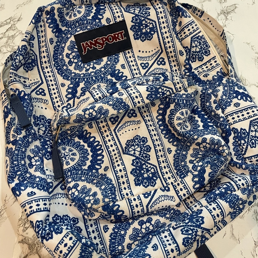 Blue Jansport backpack